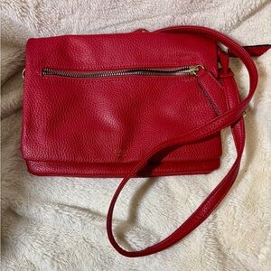 Tutilo Red Leather Crossbody Bag
